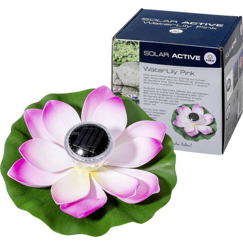Image of 3206-1 solar active WaterLily Rosa Lampada solare decorativa led (monocolore) led a montaggio fisso Rosa - Fiap