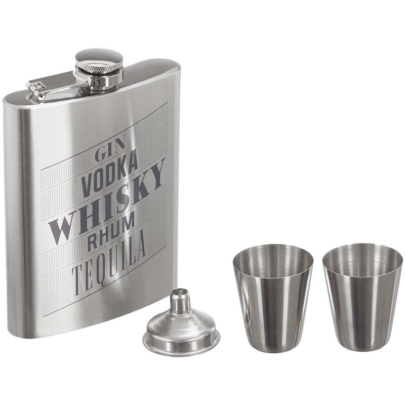 Image of Cook Concept - Fiaschetta per il whisky con bicchierini e imbuto