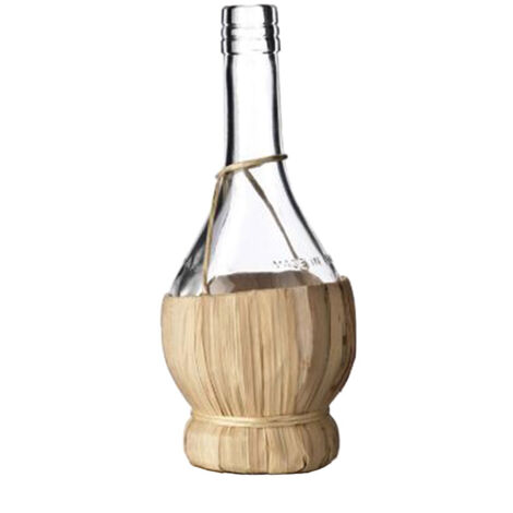 FIASCO DI VETRO RIVESTITO IN PAGLIA 750 ml- 18 pezzi - Senza Marca