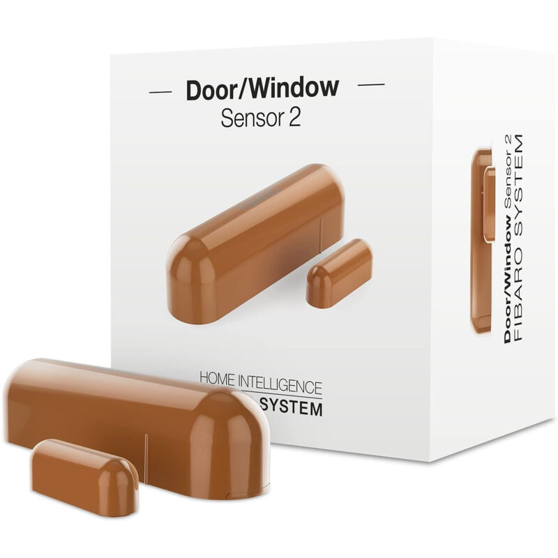 

FGDW-002-5 ZW5 Sensor para puertas o ventanas, Color Marrón Claro - Fibaro