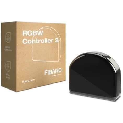 FIBARO FGRGBWM-442 - Micromodulo RGBW Z-Wave Plus, Nero, Compatibile con Smart Home Domotica