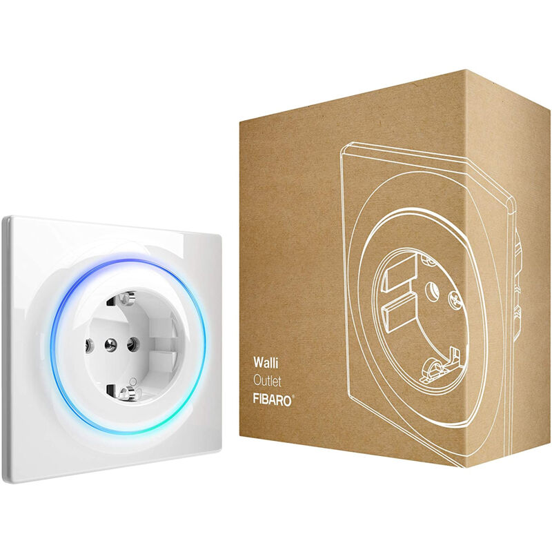 

FGWOF-011 FGWOF-001 Walli Outlet Type F Caja de tomacorriente - Color Blanco (White). - Fibaro