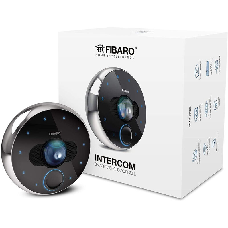 

Intercomunicador/videoportero inteligente Full HD, 30 fps, 180 ° Ángulo de visión, infrarrojo y IP54, Fgic-002 - Fibaro
