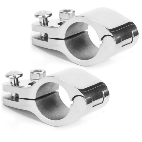 Fibbia a ganascia superiore resistente alla corrosione, facile da installare, per attrezzature nautiche, 2 pezzi per yacht (25 mm)