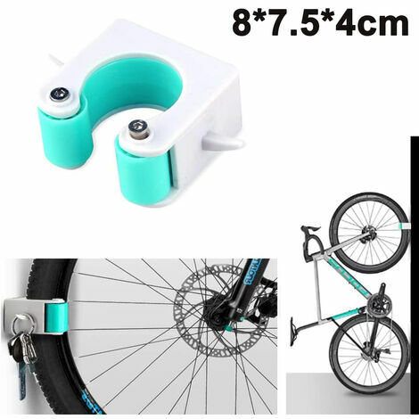 Fibbia per parcheggio per biciclette Montaggio a parete MTB Bici da strada Portabici verticale Espositore per clip per bici Fibbie per bici MTB, blu