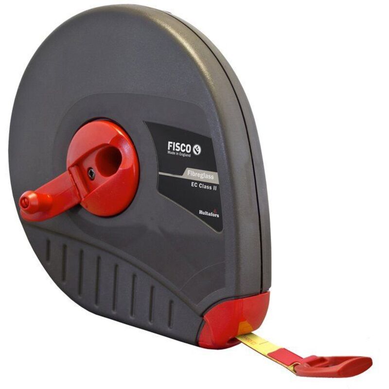 Fiberglass measuring tape - FISCO - 30 m x 13 mm - ABS casing - Black - B3 tape end - Compact