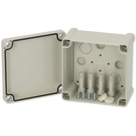 FIBOX 5814039 TA111107, ALLOGGIAMENTO DA PARETE 110 X 110 X 65 ABS GRIGIO CHIARO (RAL 7035), 1 PEZZO, (X B X H) 110 X 110 X 65 M