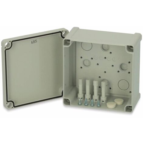 FIBOX 5814041 TA131308, ALLOGGIAMENTO DA PARETE 130 X 130 X 75 ABS GRIGIO CHIARO (RAL 7035), 1 PEZZO