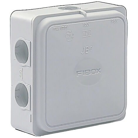 Fibox 8600672 Abzweigkasten (L x B x H) 110 x 110 x 49 mm Grau (RAL 7035) IP65 1 St.
