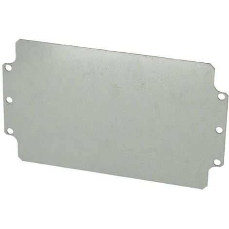 Fibox 9511095 piastra di montaggio in alluminio argentato 207x107 mm