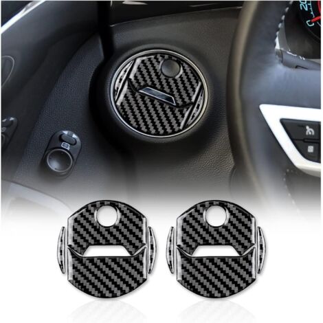 Fibra de carbono Acondicionador de ventilación de aire de coche Cubierta de marco Interior Trim para Chevrolet Camaro 2010-2015 Accesorios 2 piezas (Negro)