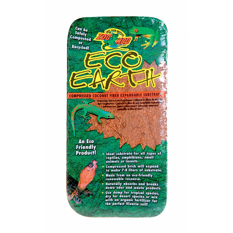 

Fibra de coco comprimida. 7-8 litros. peso 650 g. para reptiles.