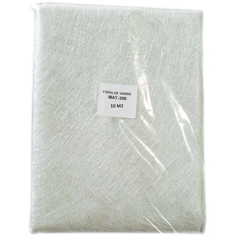 Fibra de Vidrio MAT-300 (densidad 300gr/m2) 10m2 para reparaciones