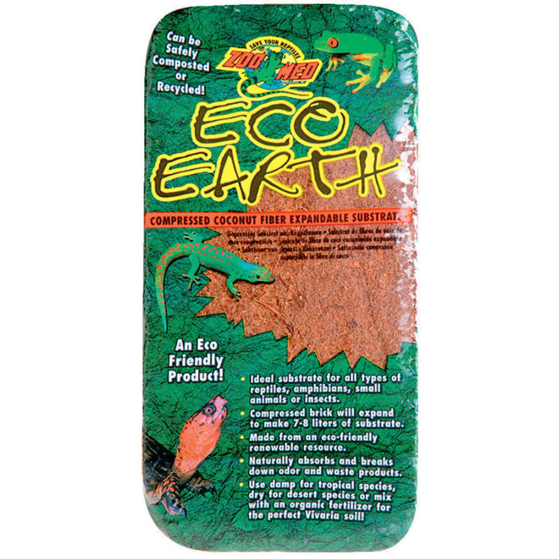 Fibre de coco compressé 7-8 litres poids 650 g pour reptiles - zolux