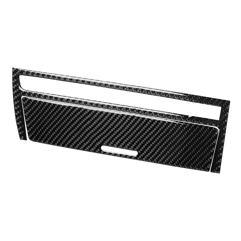 Fibre De Carbone Interieur Instrument Boite De Vitesses Tableau De Bord Cendrier Panneau De Rangement Cadre Autocollant Couverture Decorative Pour