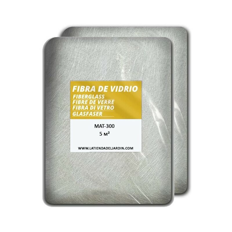 Fibre de verre MAT-300 10 m2 (densité 300gr/m2). Maille en fibre de verre pour réparer tous types d'accessoires