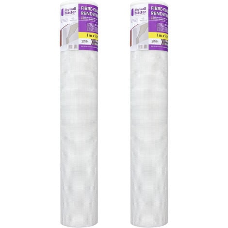 DRYWALL MASTER Fibre Glass Rendering Render Mesh DM22415 50sqm 160g/m2 4x4mm Pack of 2