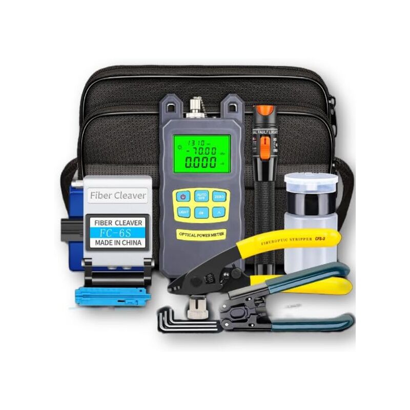 Fibre Optique FTTH avec FC-6S Couperet, Compteur d'énergie Optique et 5 km Localisateur Visuel de Défaut Pince à dénuder