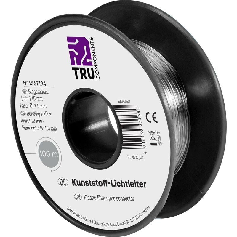 Tru Components - Fibre optique plastique lwl 1567194 Nombre de fibres: 1 Simplex 100 m S849011