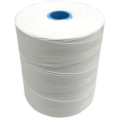 Ficelle alimentaire polyester blanc 4 fils x L. 3000 mètres (roll 1 Kg) résistance rupture 9 Kg - D-Work