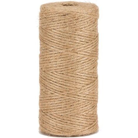 Ficelle de jute naturelle pour jardinage, bricolage et activités manuelles, 1,5 mm/200 mètres