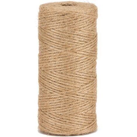 Ficelle de jute naturelle pour jardinage, bricolage et activités manuelles, 1,5 mm/200 mètres