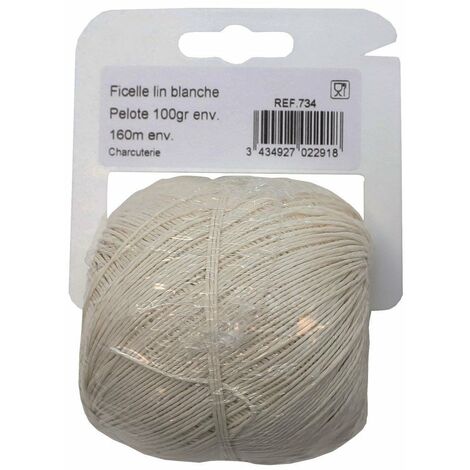 Ficelle en lin blanc pour charcuterie 160 m - LE PRATIQUE