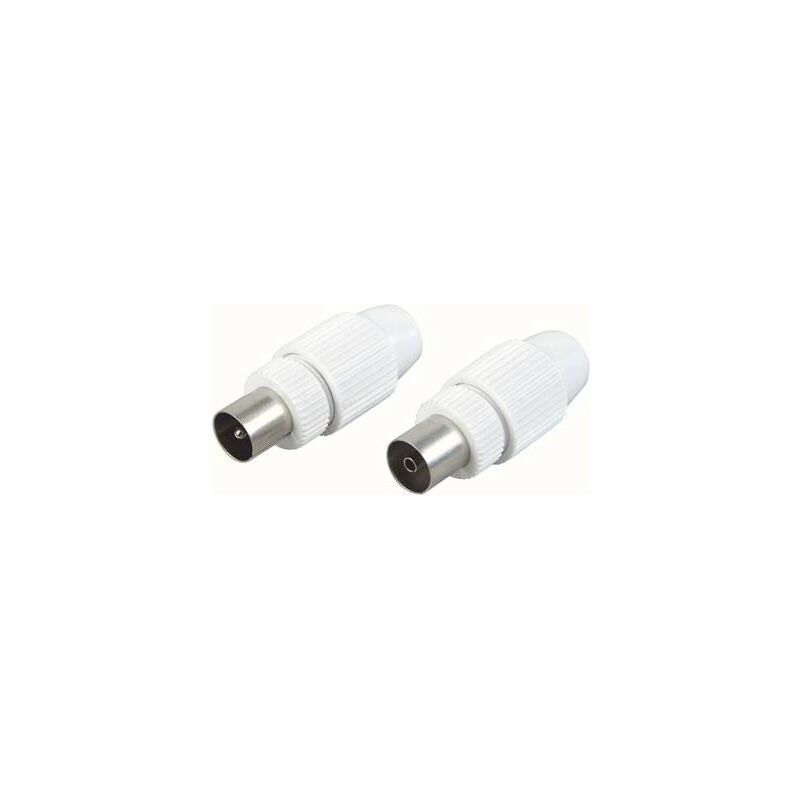 

Ficha coaxial, blanco