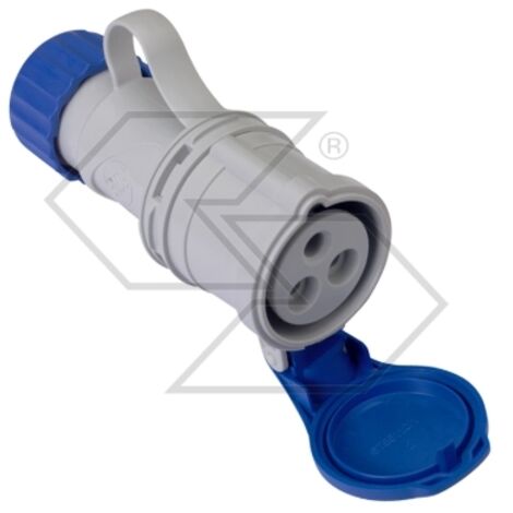 Fiche 2 pôles + terre 16A 220V CEE IP44 homologuée IMQ