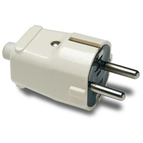 FICHE 2P+T 16 VERS BLANC - 4,8 MM