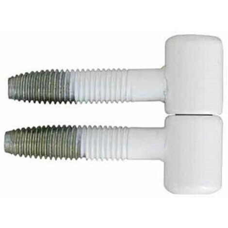 Fiche à Visser D13mm Plastique Blanc Fixation Discrète, Facile à Visser, Plastique Blanc - Vynex