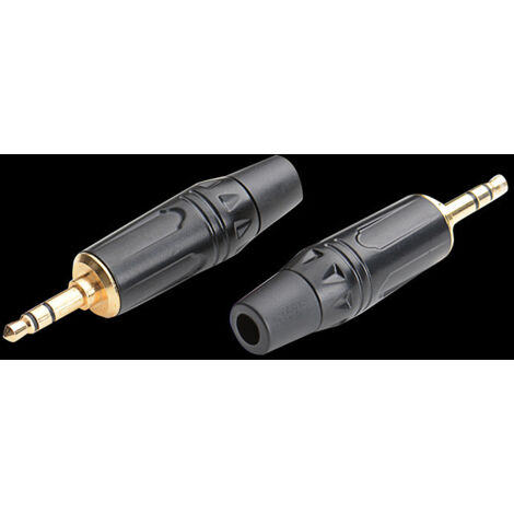 Fiche audio plaquée or de 3,5 mm soudée à la prise casque du téléphone portable, fiche de 3,5 mm, bornier de câble AUX à trois sections, grand boîtier, queue de 6 mm.