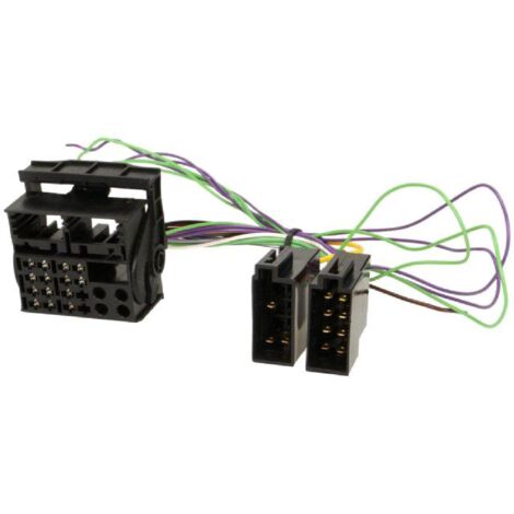 Fiche Autoradio 16PIN vers ISO compatible avec VW