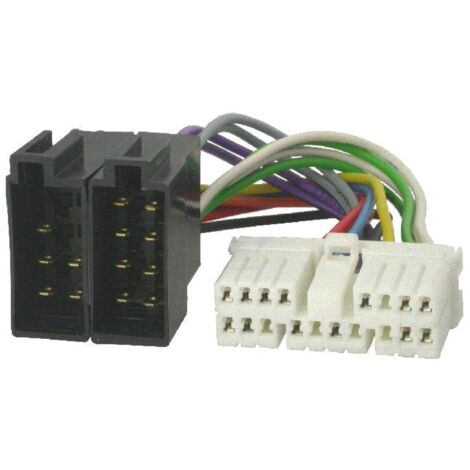 Fiche Autoradio 18PIN vers ISO compatible avec Kalos Lanos Leganza Matiz Nubira Korando Kyron Musso Rexton Rodius