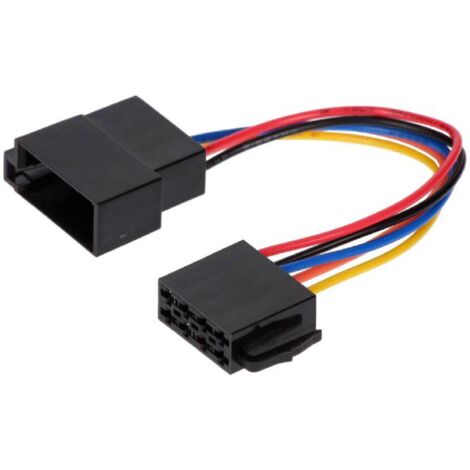 Fiche autoradio ISO 5PIN femelle vers ISO male