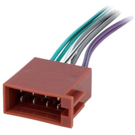 Fiche Autoradio ISO 8PIN femelle fils nus