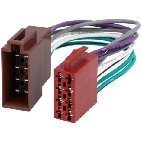 Fiche autoradio ISO 8PIN femelle vers ISO male