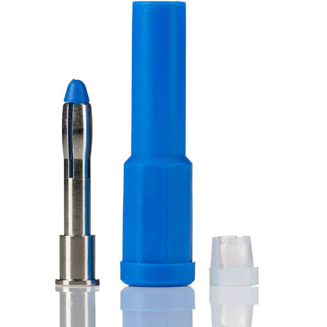 Fiche banane 4 mm RS PRO Bleu Mâle 10A 1000V