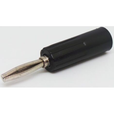 Fiche banane 4 mm RS PRO Noir Mâle 10A 50V ( Prix pour 1 )