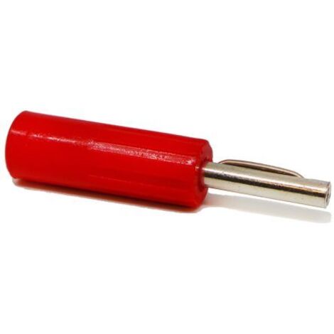 Fiche banane 4 mm RS PRO Rouge Mâle 16A 50V ( Prix pour 1 )