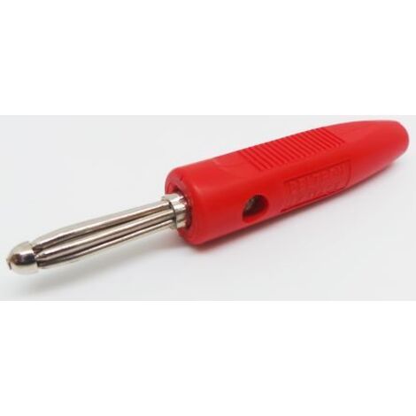 Fiche banane 4 mm RS PRO Rouge Mâle 16A 50V ( Prix pour 1 )