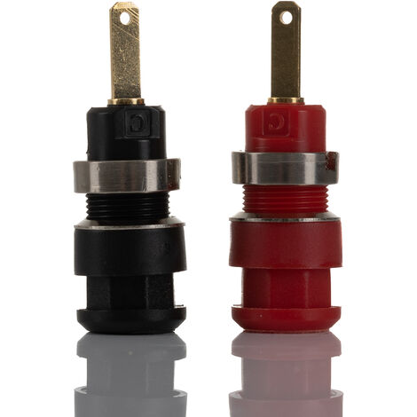 Fiche banane femelle 2mm RS PRO Noir, Rouge Femelle 10A 600V ( Prix pour 1 )