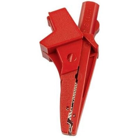 FICHE BANANE HT INSTRUMENTS 5004-IECR 1003150 BANANE FEMELLE, FEMELLE 4 MM, ENFICHABLE 4 MM, PINCE CROCODILE CAT III 1000 V ROUG
