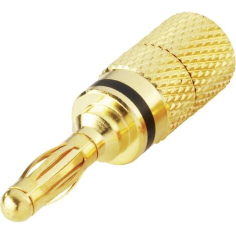 Fiche banane mâle Ø de la broche: 4 mm BKL Electronic 0103028 noir 1 pc(s) - noir