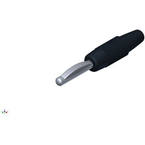 Fiche banane mâle Ø de la broche: 4 mm SKS Hirschmann VON 30 930047100 noir 1 pc(s) D27480