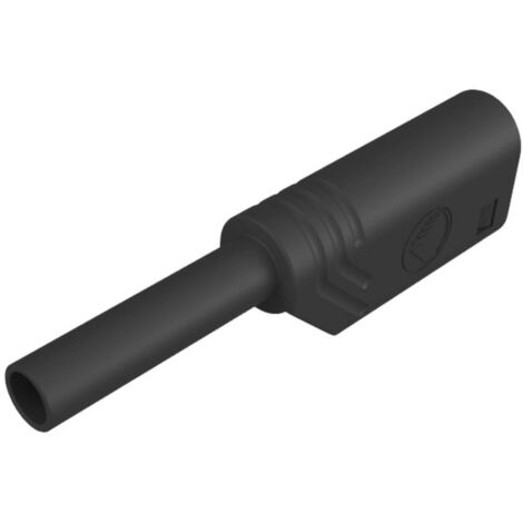 Fiche banane mâle de sécurité Ø de la broche: 2 mm SKS Hirschmann MST S WS 30 Au 975090700 noir 1 pc(s) D25650