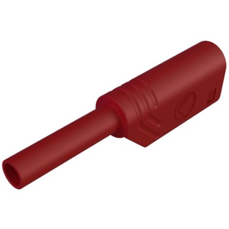 Fiche banane mâle de sécurité Ø de la broche: 2 mm SKS Hirschmann MST S WS 30 Au 975090701 rouge 1 pc(s) D25612