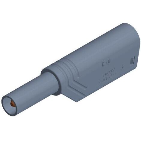 Fiche banane mâle de sécurité Ø de la broche: 4 mm SKS Hirschmann LAS S G 934099106 gris 1 pc(s) D25633