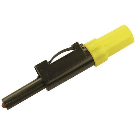 Fiche banane mâle de sécurité Ø de la broche: 4 mm SKS Hirschmann SLS 10 B 931824103 jaune 1 pc(s) D21561