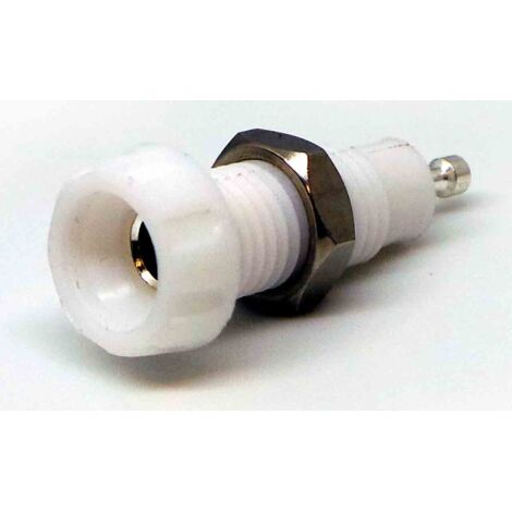 Fiche banane RS PRO Blanc Femelle 10A 50V